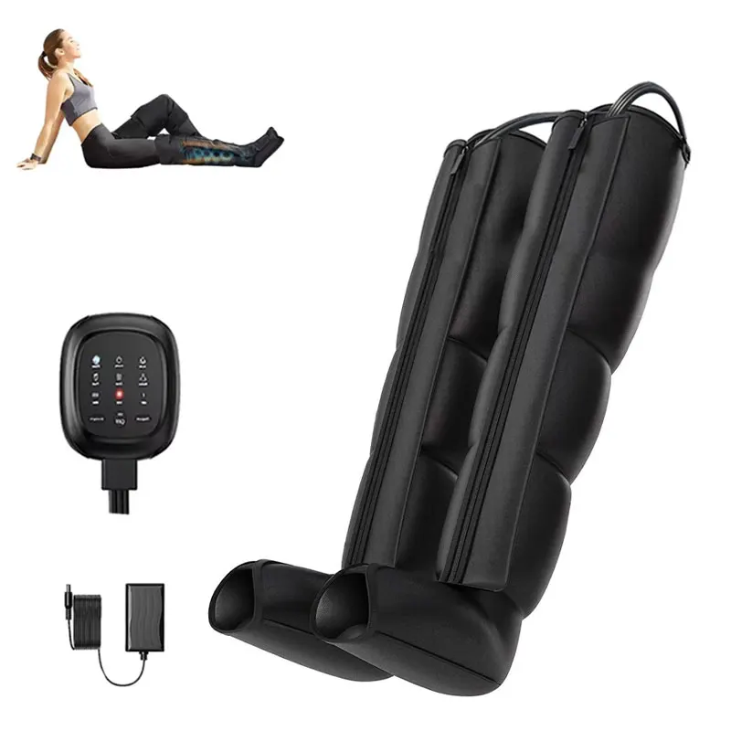 Leg Massager Machine Air Pressure Wraps Feet Ankles Calves for Deep Muscle Relaxation Compression Boots with Shiatsu Kneading